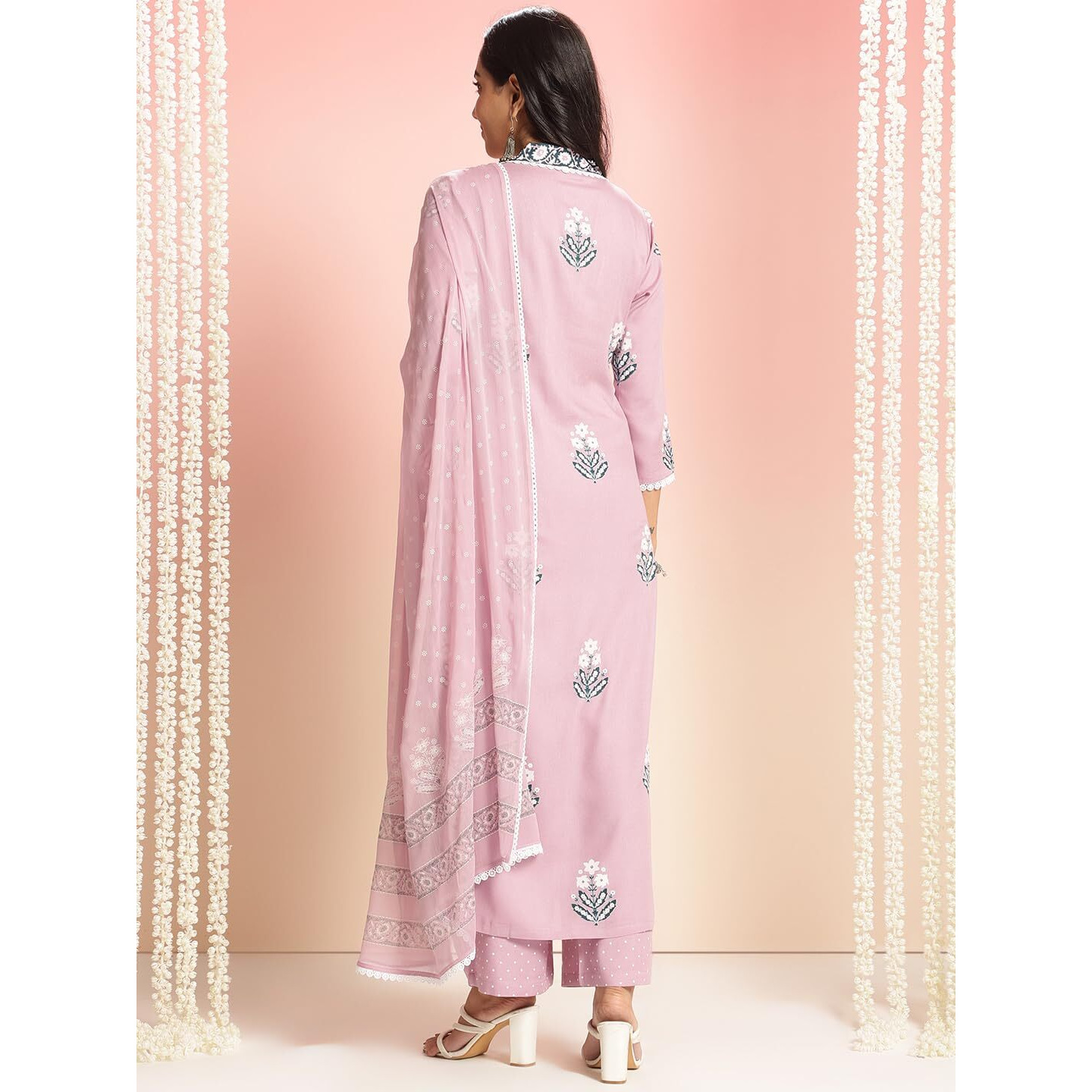 ANNI DESIGNER Women's Rayon Viscose Printed Straight Kurta with Pant & Dupatta (Belagavi Purple-VKS05_XL_Purple_X-Large)