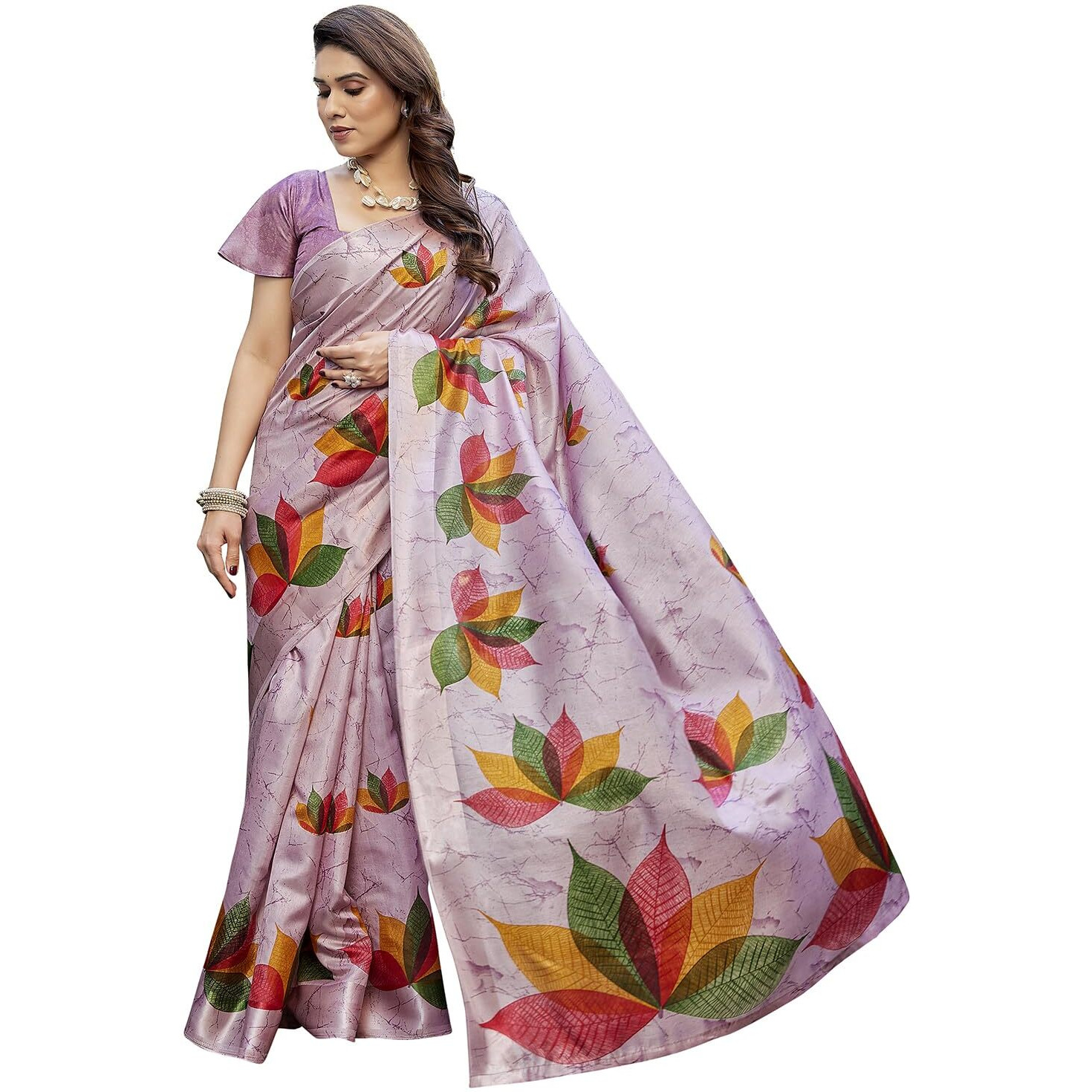 Yashika Women's Printed Linen sarees for women| Linen cotton Sadi|saree for Women | Silk Saree | New Sari | Latest Saree (AZ-YS-P1-RIPIKA PURPLE)