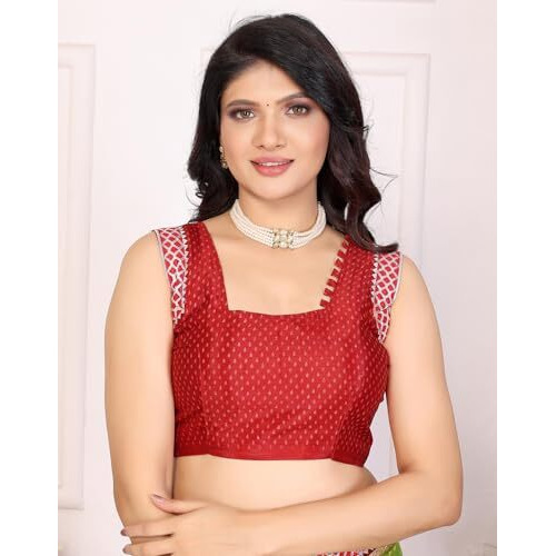 Yashika Women's Tussar Silk With Lace Printed Sari Saree with Blouse|saree for Women | Saree | New Sari | Latest Saree (AZ-YS-P1-SAWARI RED LACE)