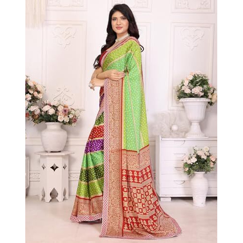 Yashika Women's Tussar Silk With Lace Printed Sari Saree with Blouse|saree for Women | Saree | New Sari | Latest Saree (AZ-YS-P1-SAWARI RED LACE)