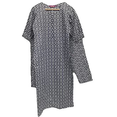 ANNI DESIGNER Women's Cotton Blend Printed Straight Kurta with Pant (Utapi Multi_XXL_Multicolor_XX-Large)