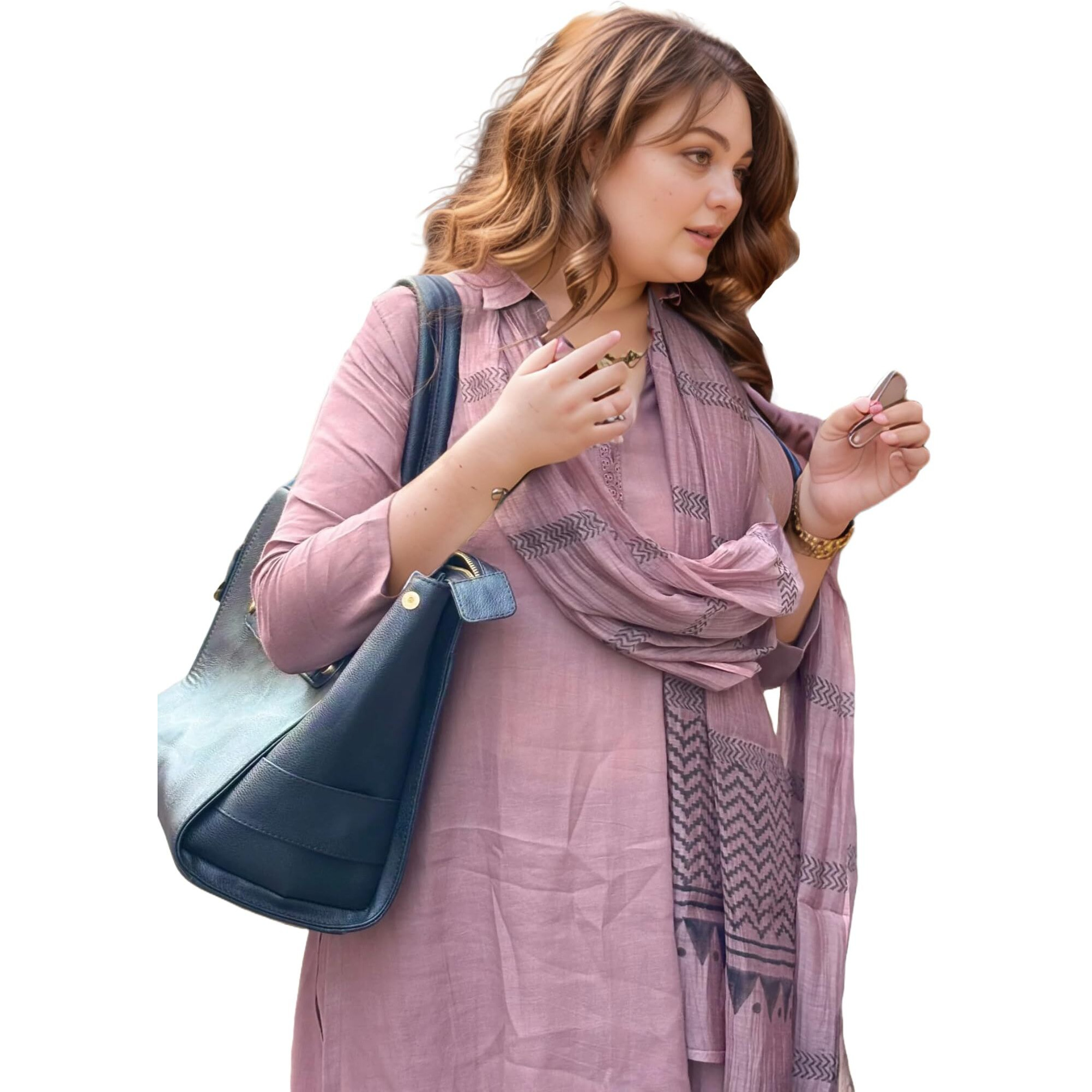 ANNI DESIGNER Women's Rayon Blend Solid Straight Kurta with Pant & Dupatta (Raja Saab Purple-VKS12_M_Purple_Medium)