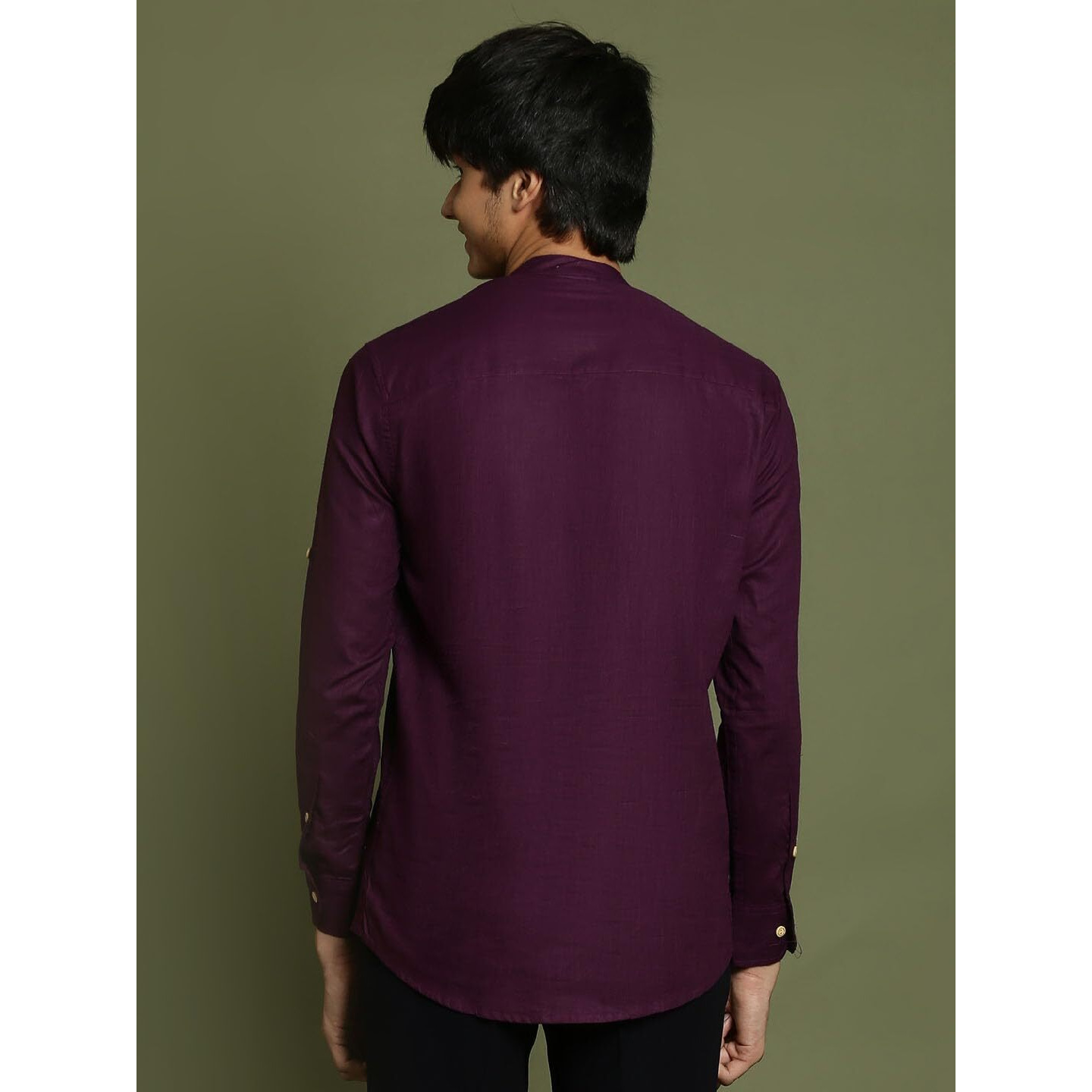 VASTRAMAY YUVA Boys' Purple Short Kurta_VYUVBXK015PU_36L