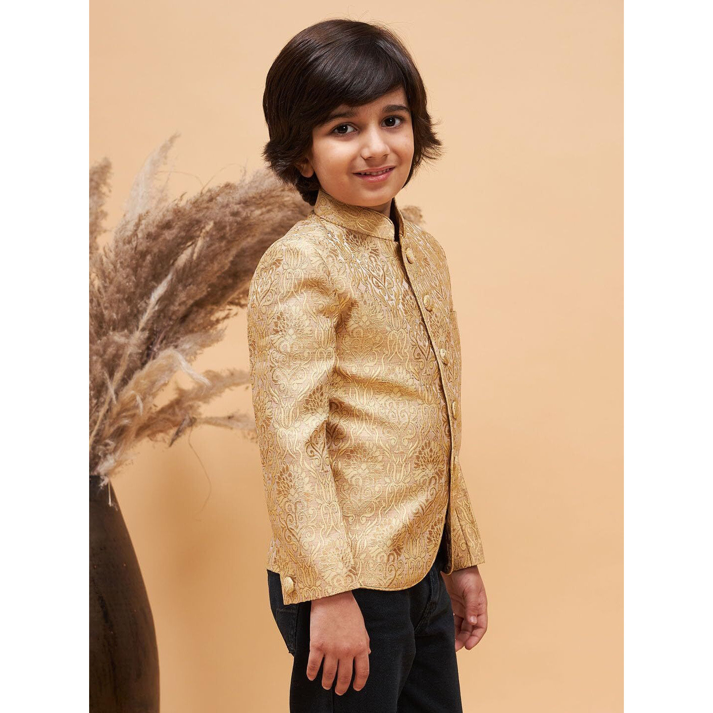 VASTRAMAY Boys' Rose Gold Jodhpuri_VASBJP005RG_26