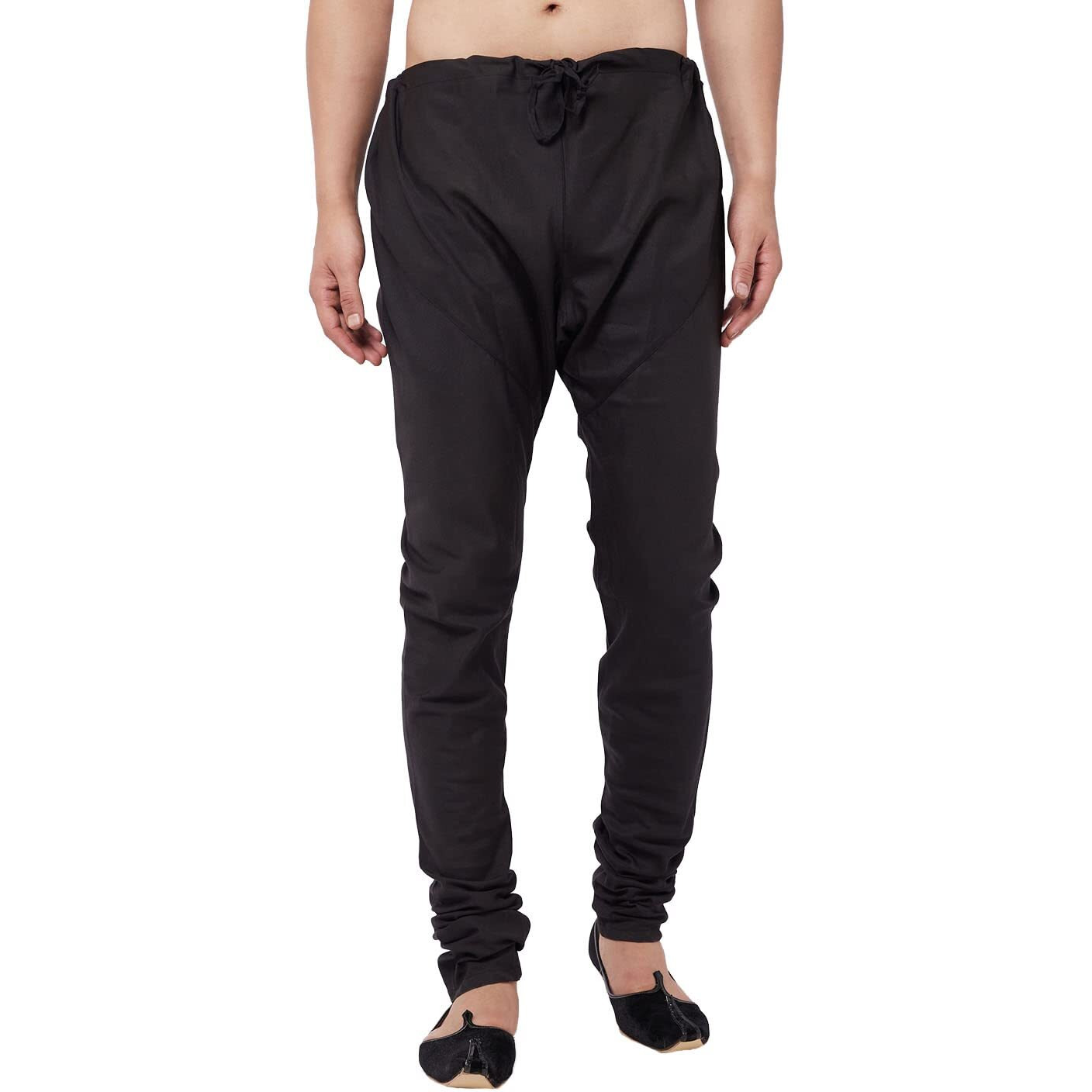 VASTRAMAY Men's Black Cotton Blend Pyjama_VASMPLBBL_44