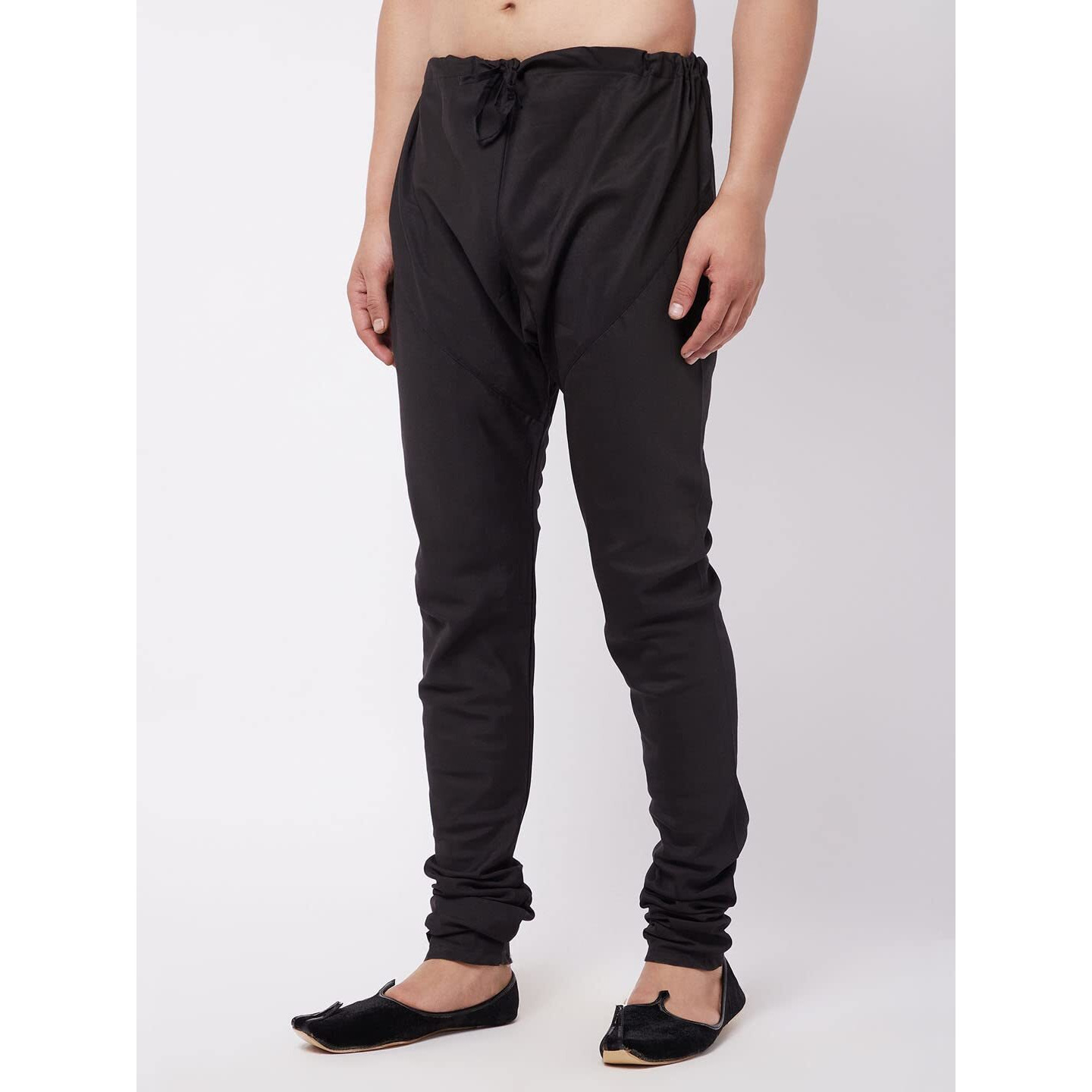 VASTRAMAY Men's Black Cotton Blend Pyjama_VASMPLBBL_44