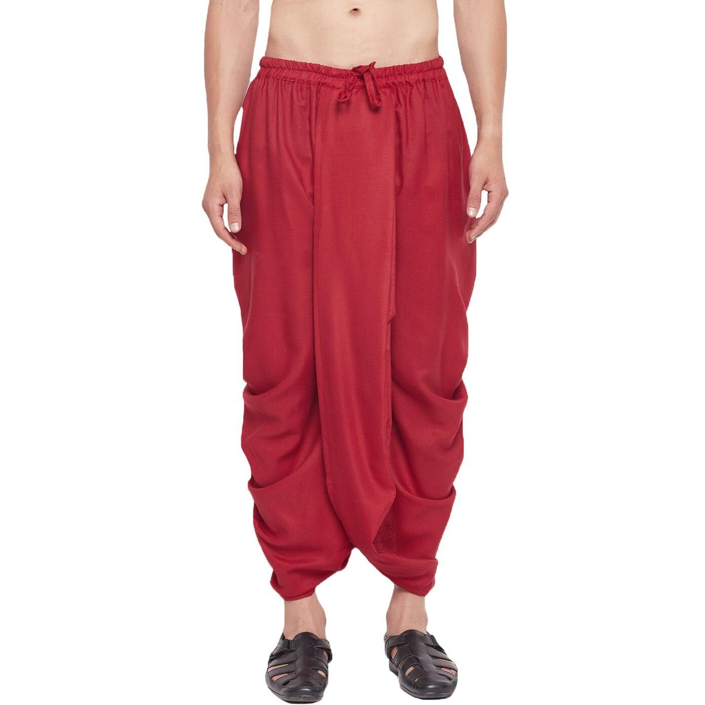 VASTRAMAY Men's Maroon Dhoti_VASMDT012MA_42