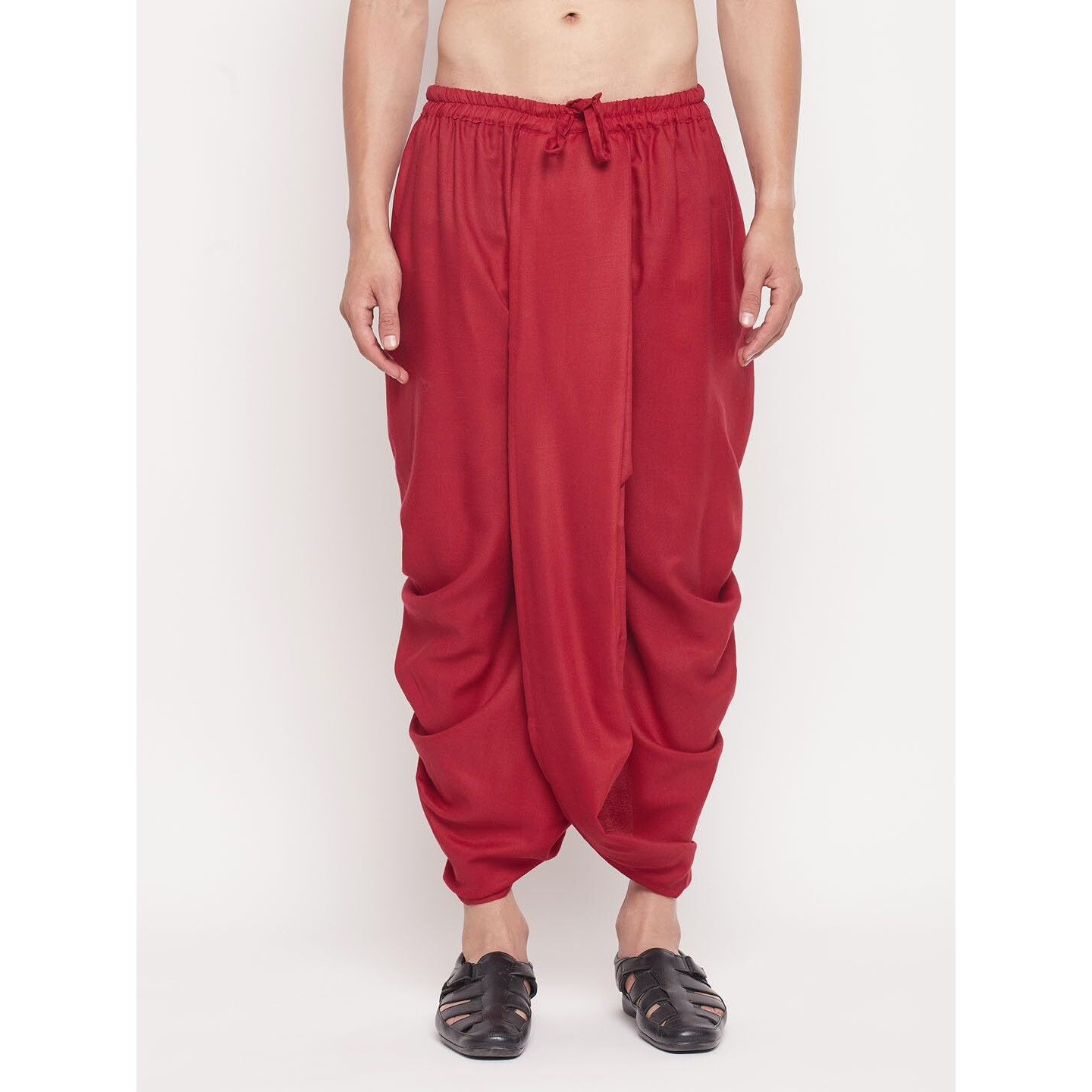 VASTRAMAY Men's Maroon Dhoti_VASMDT012MA_42