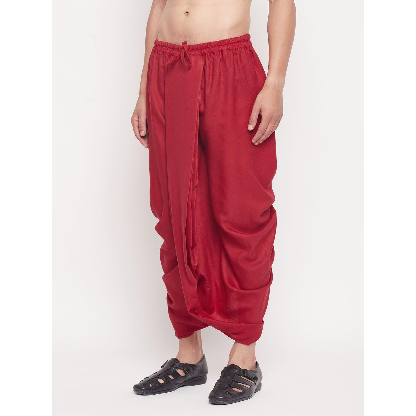 VASTRAMAY Men's Maroon Dhoti_VASMDT012MA_42
