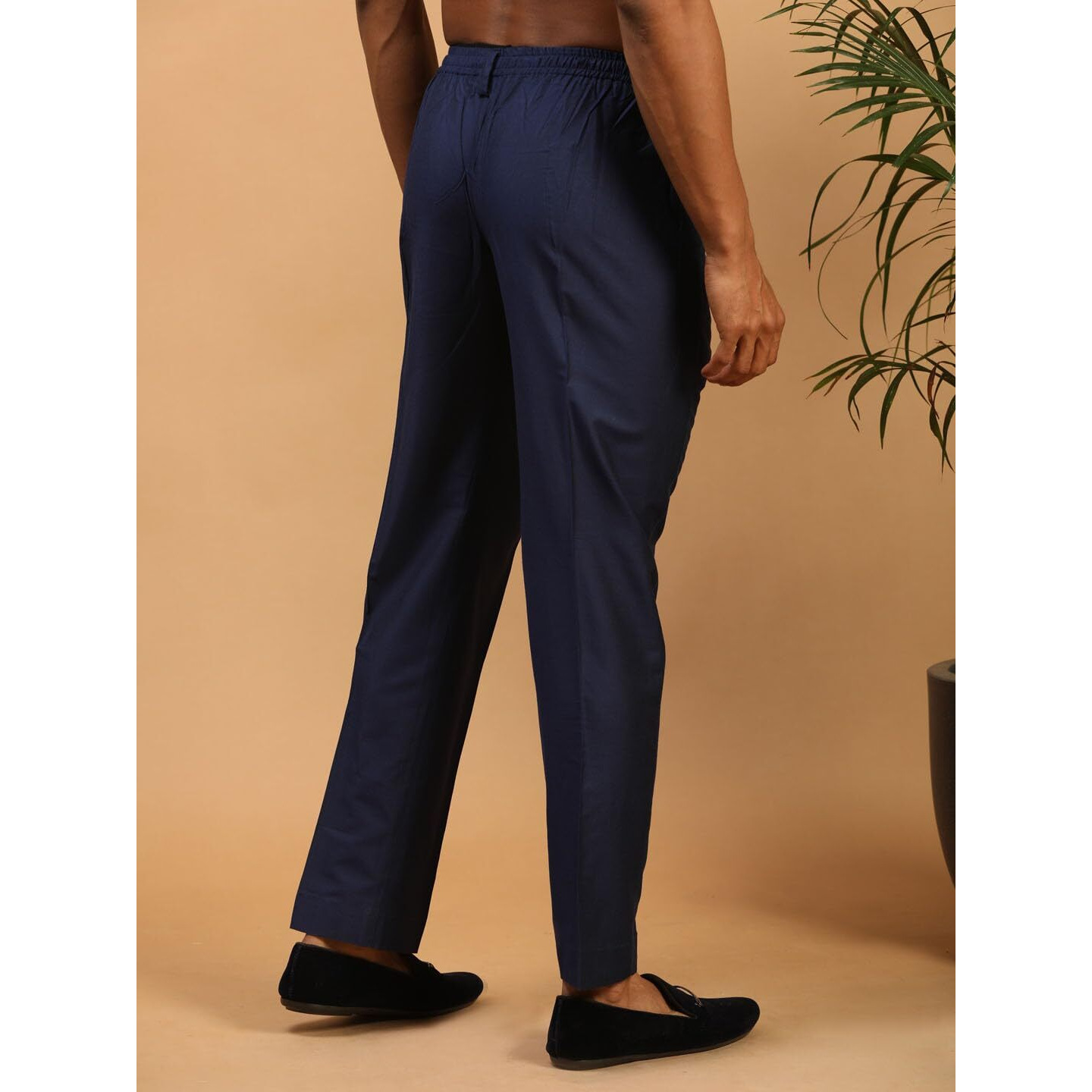 VASTRAMAY Men's Navy Blue Viscose Pant Style Pyjama_VASMPANT002NB_38