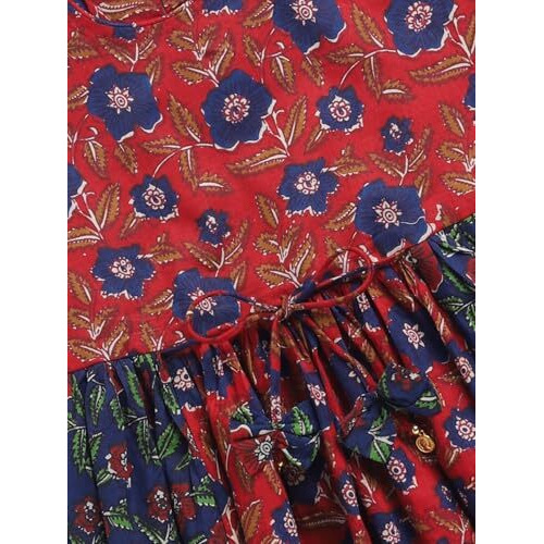 VASTRAMAY Girls' Rust Dress