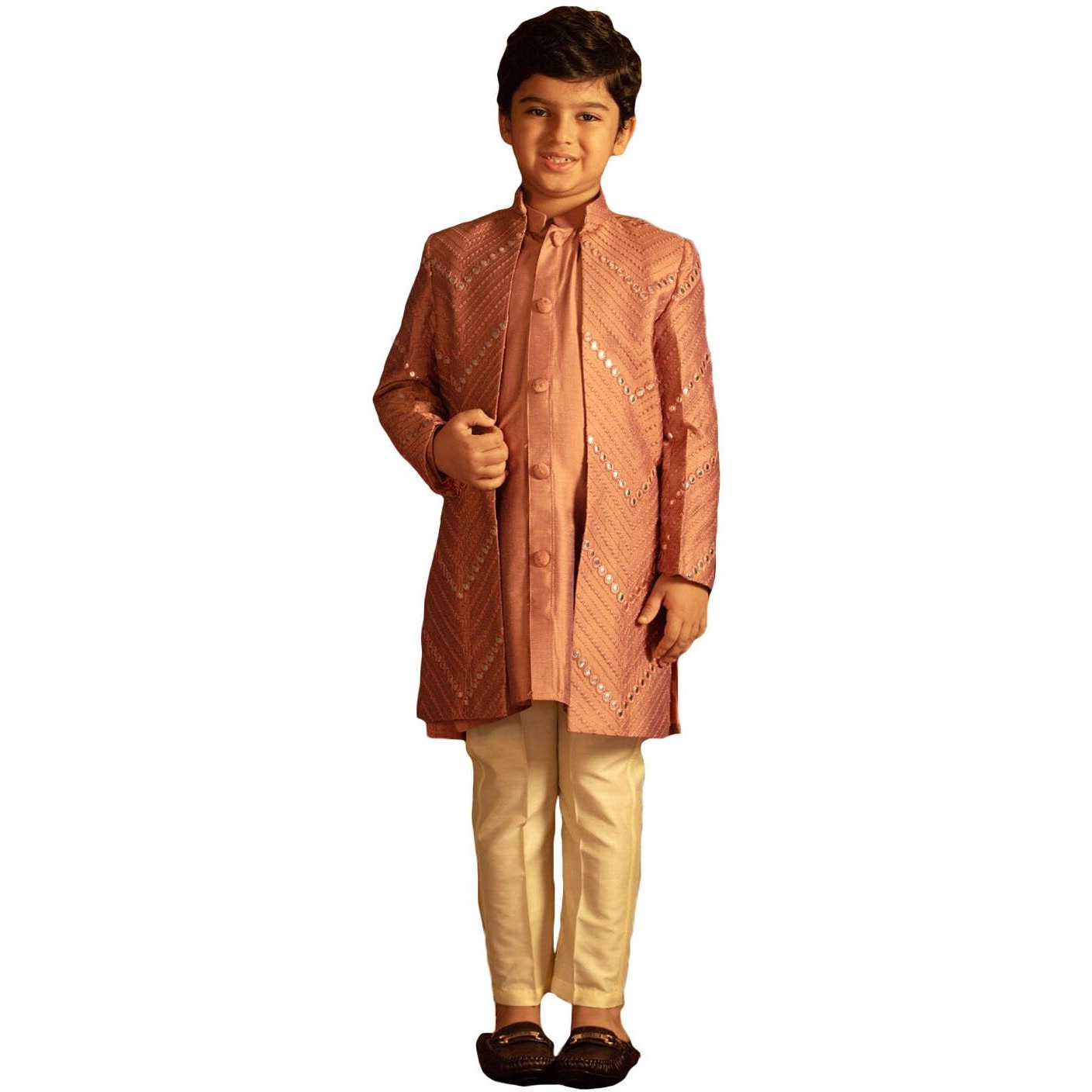 VASTRAMAY Boys' Purple And Cream Ethnic Combo Set_VASBCO008ON_32