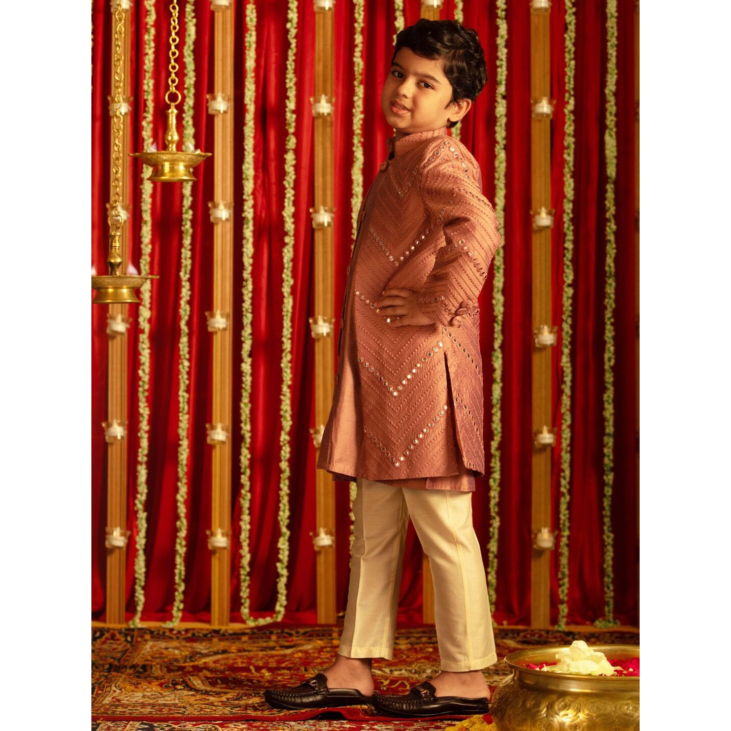 VASTRAMAY Boys' Purple And Cream Ethnic Combo Set_VASBCO008ON_32