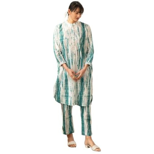 Yashika Floral Regular Printed Cotton Blend Straight Kurta Pant Set-Elegant Ethnic Wear Ensemble Modern Women, Perfect for Any Occasion (AZ-YS-OG-KS2119-Parent_White