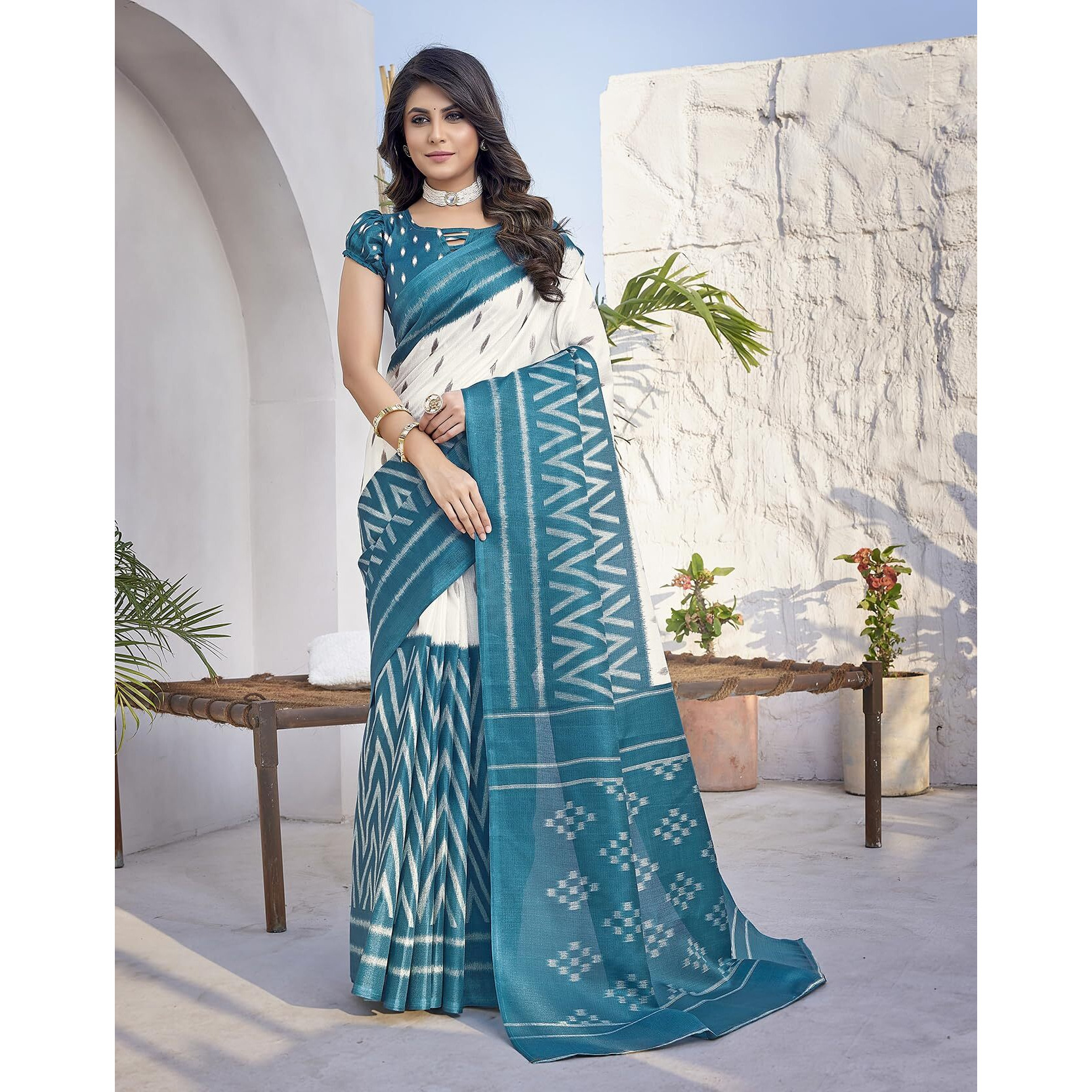 Yashika Women's Printed Trendy Art Silk Saree with Blouse Material||Rama Coloured Art Silk Saree||AZ-YS-P4-TWEET RAMA