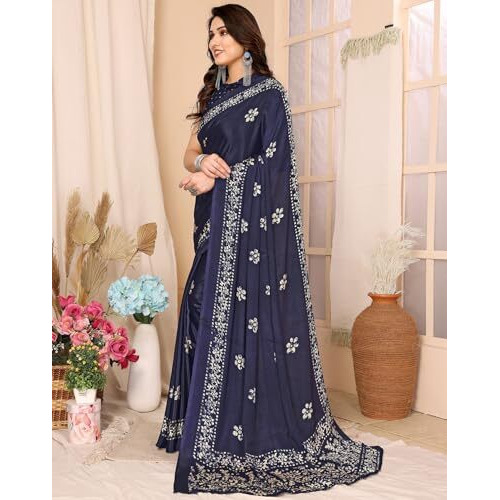 Yashika Woven Malgudi Art Silk Women's Saree (AZ-PY-P1-UTISHA Navy