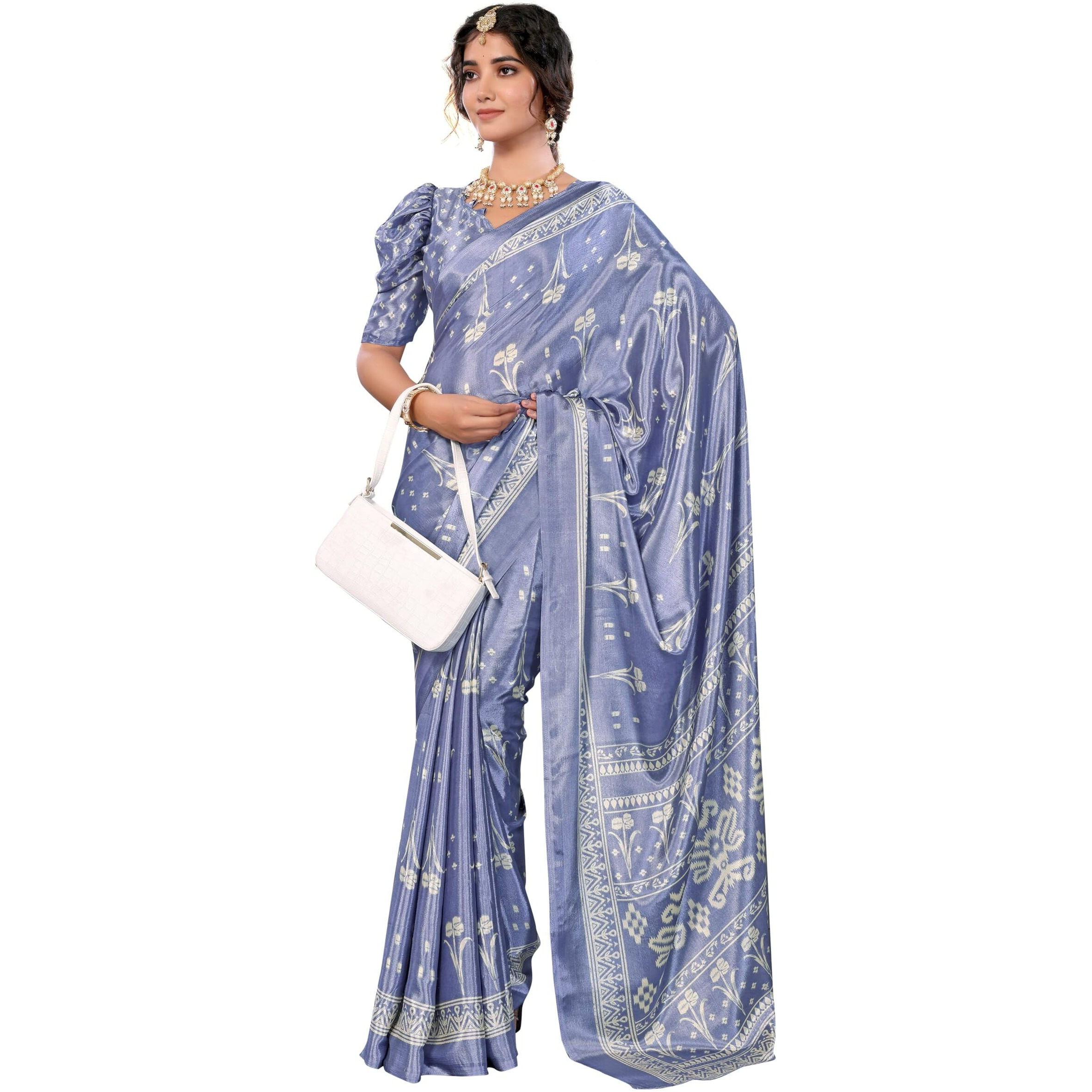 Yashika Women's Woven Latest Tussar Silk Saree with Lace and Blouse Material (AZ-YS-P2-RIZWANA-Parent_Grey)