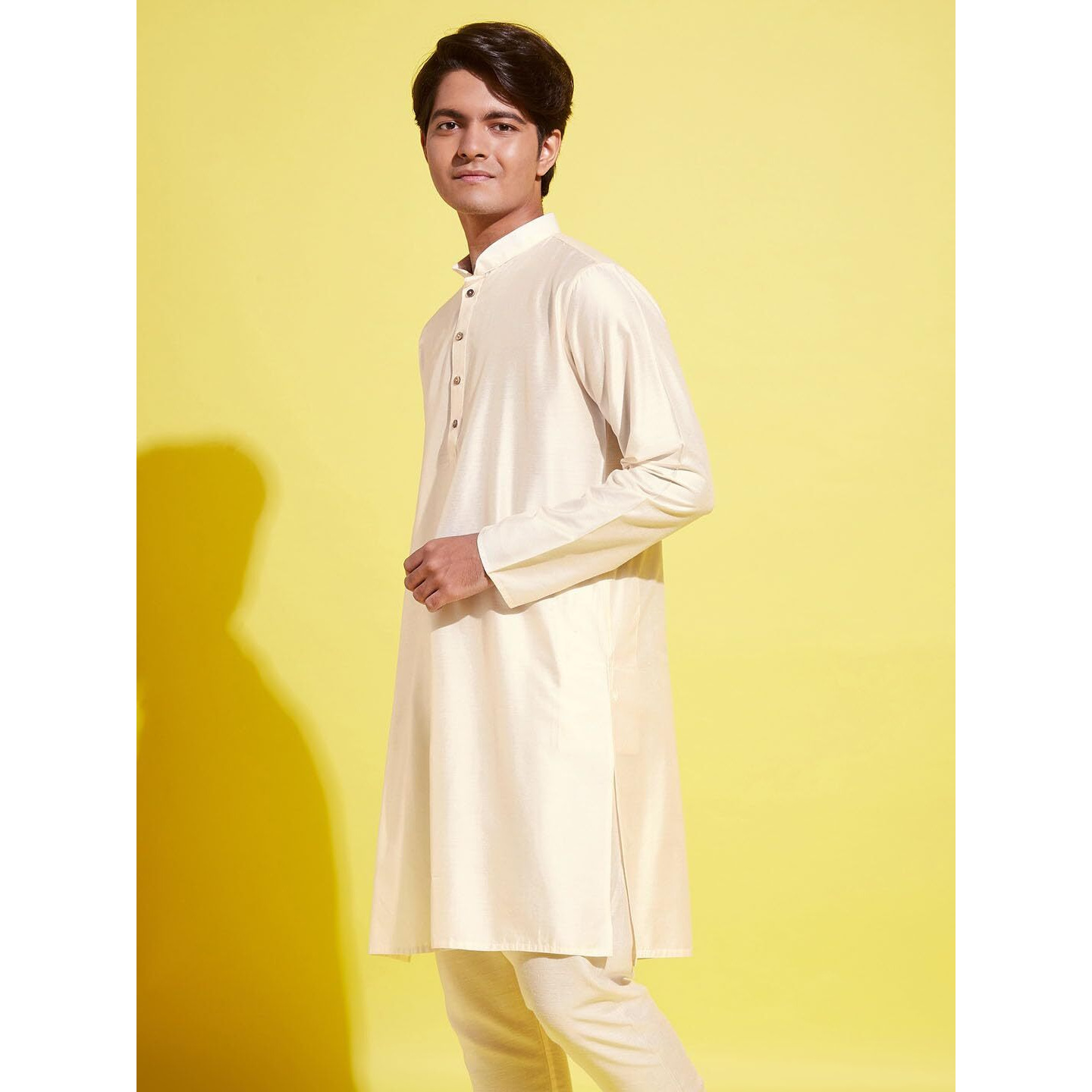 VASTRAMAY YUVA Boys' Cream Kurta_VYUVBK091CR_36
