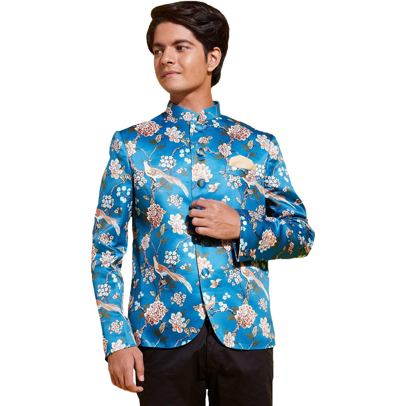VASTRAMAY YUVA Boys' Turquoise Jodhpuri_VYUVBJP002TQ_36XL