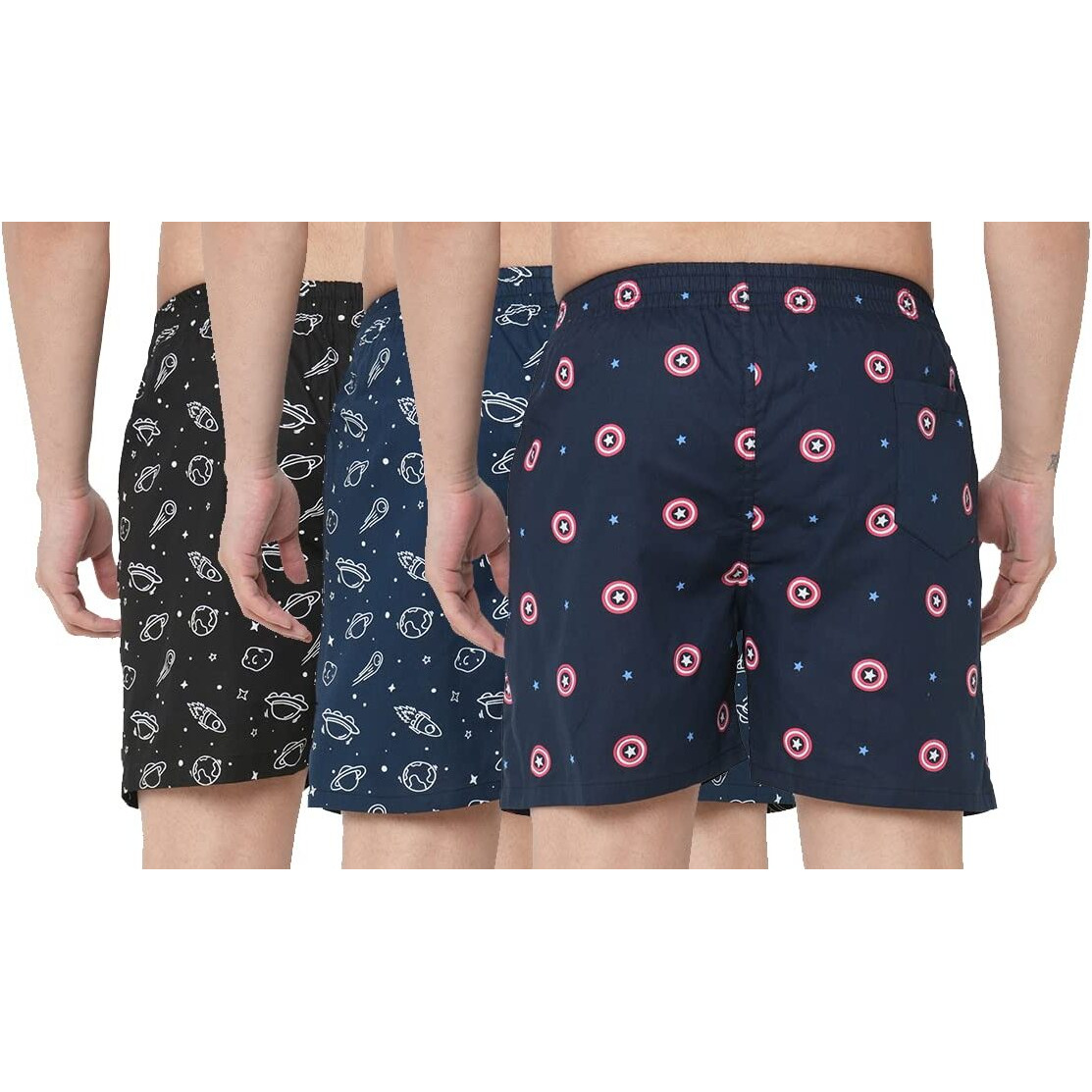 ANNI DESIGNER Men's Cotton Printed Boxer Shorts (Pack of 3) (ANL-BXR-PACK-3-AN-088_XL_Multi_ X-Large)