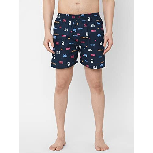 ANNI DESIGNER Men's Cotton Blend Modern Relaxed Floral Boxer Shorts (Pack of 2) (ANL-BXR-PACK-2-AN-023_Multicolor_M)