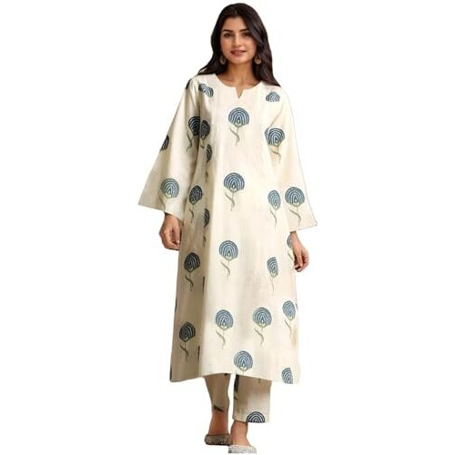 ANNI DESIGNER Women's Rayon Viscose Printed Straight Kurta with Pant (Janya CEROSIN-VKS01_S_Dark Blue_Small)