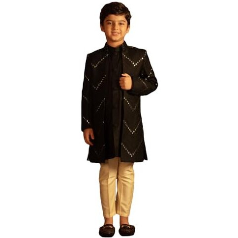 VASTRAMAY Boys' Black Ethnic Combo Set_VASBCO008BL_32