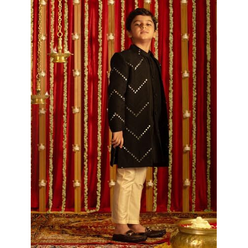 VASTRAMAY Boys' Black Ethnic Combo Set_VASBCO008BL_32