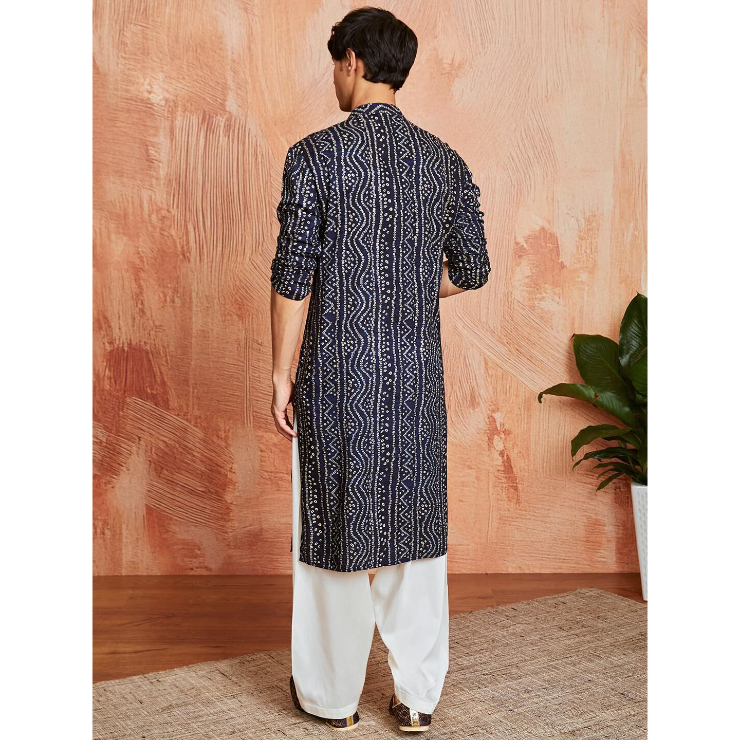 VASTRAMAY Men's Summer Cotton Bandhani Printed Kurta & Patiala Set  Ethnic Wear for Festive & Cultural Events