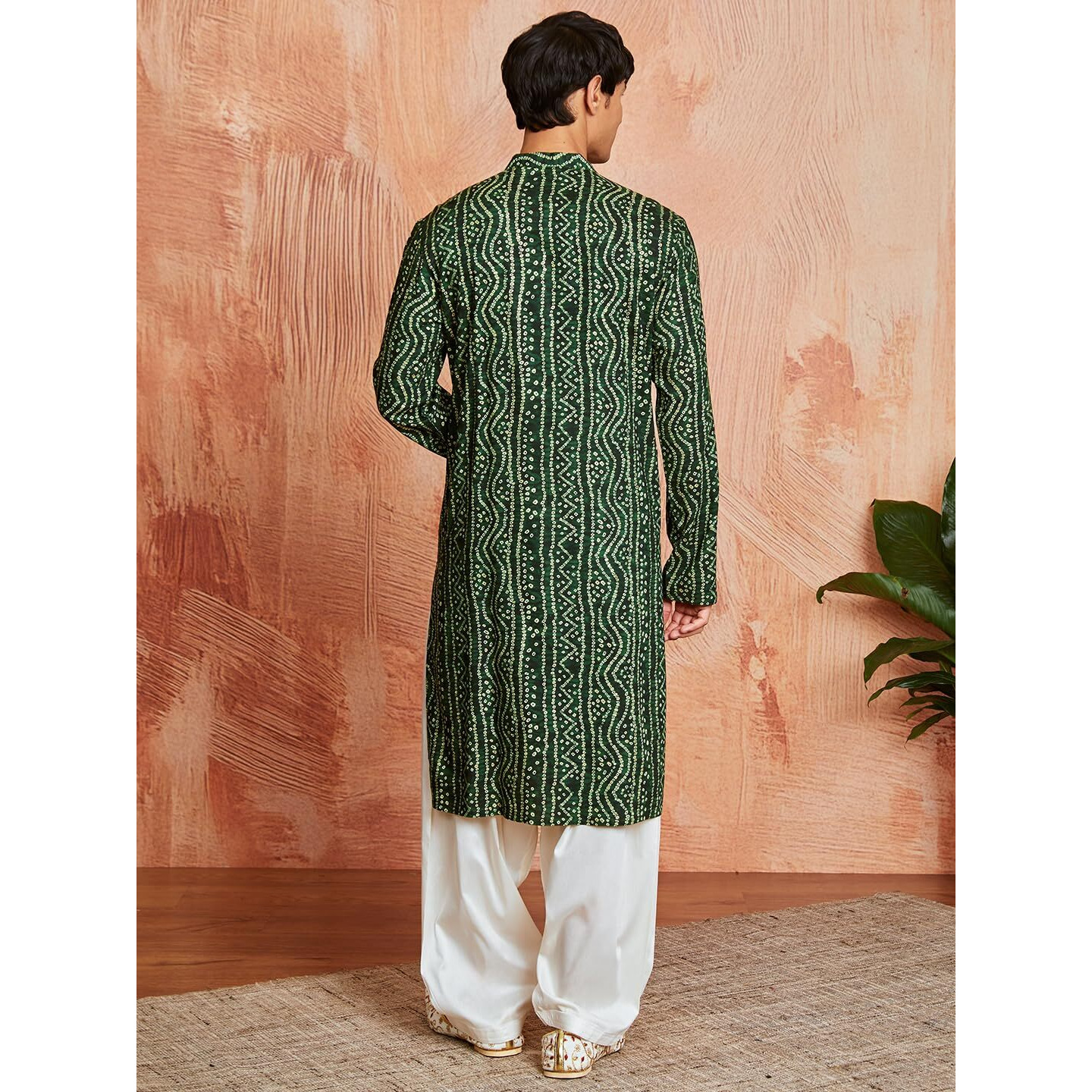 VASTRAMAY Men's Summer Cotton Bandhani Printed Kurta & Patiala Set  Ethnic Wear for Festive & Cultural Events