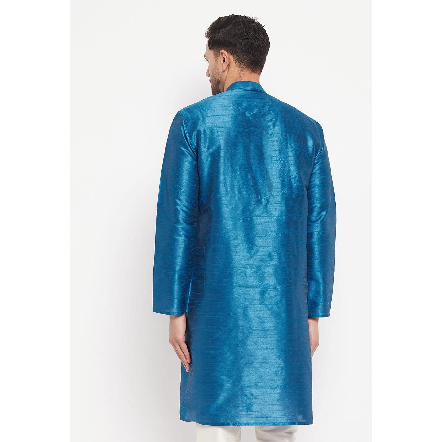 VASTRAMAY Men's Cotton Silk Blend Kurta-New