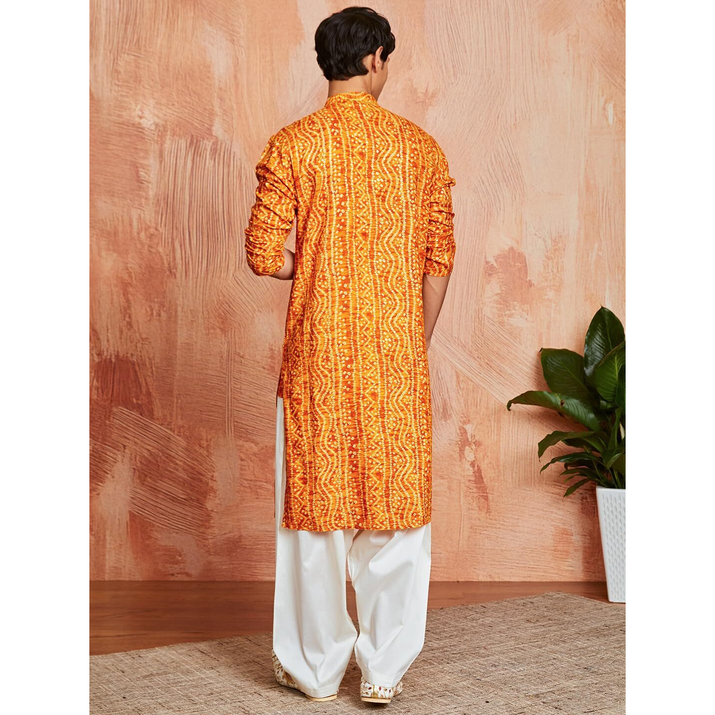 VASTRAMAY Men's Summer Cotton Bandhani Printed Kurta & Patiala Set  Ethnic Wear for Festive & Cultural Events