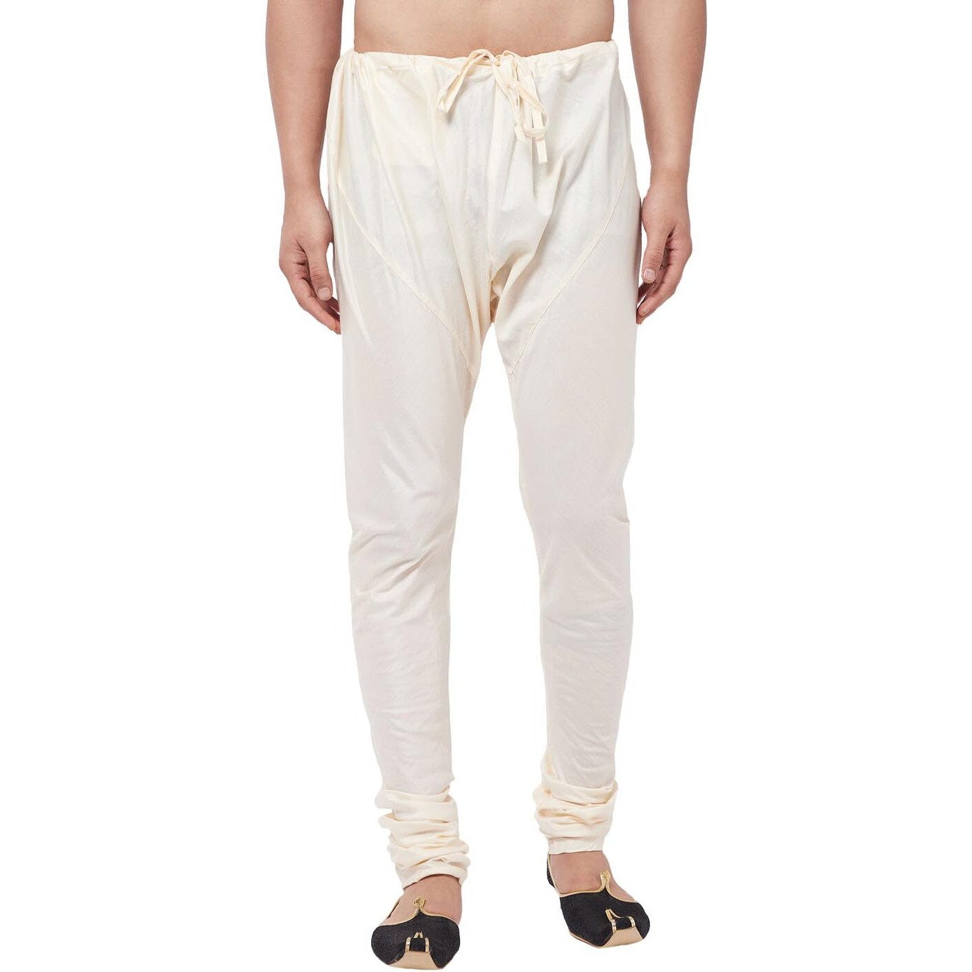VASTRAMAY Men's Cream Viscose Blend Pyjama