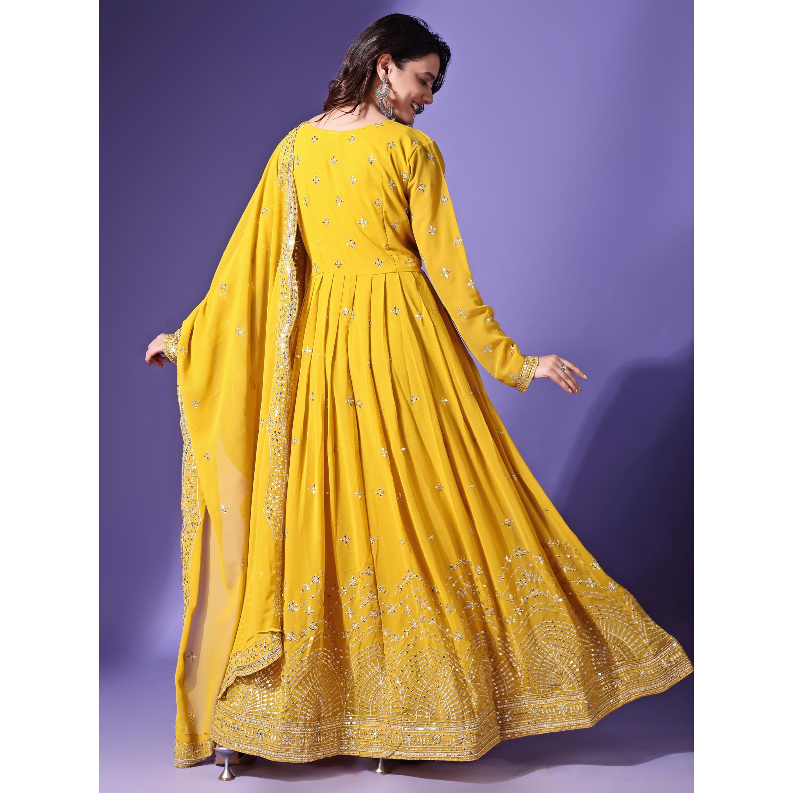 Wedani Georgette Embroidered Anarkali Gown For Women