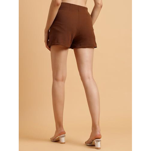 Wedani Short Mini Skirt for Women Brown
