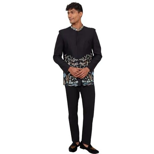 VASTRAMAY Mens Embroidered Jodhpuri Jacket & Pant Set  Regal Ethnic Wear for Weddings & Festive Occasions