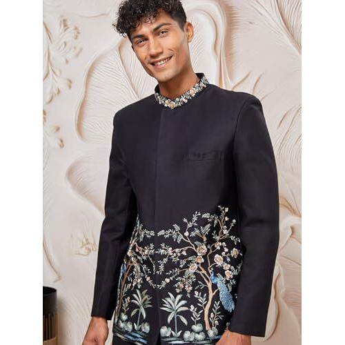 VASTRAMAY Mens Embroidered Jodhpuri Jacket & Pant Set  Regal Ethnic Wear for Weddings & Festive Occasions