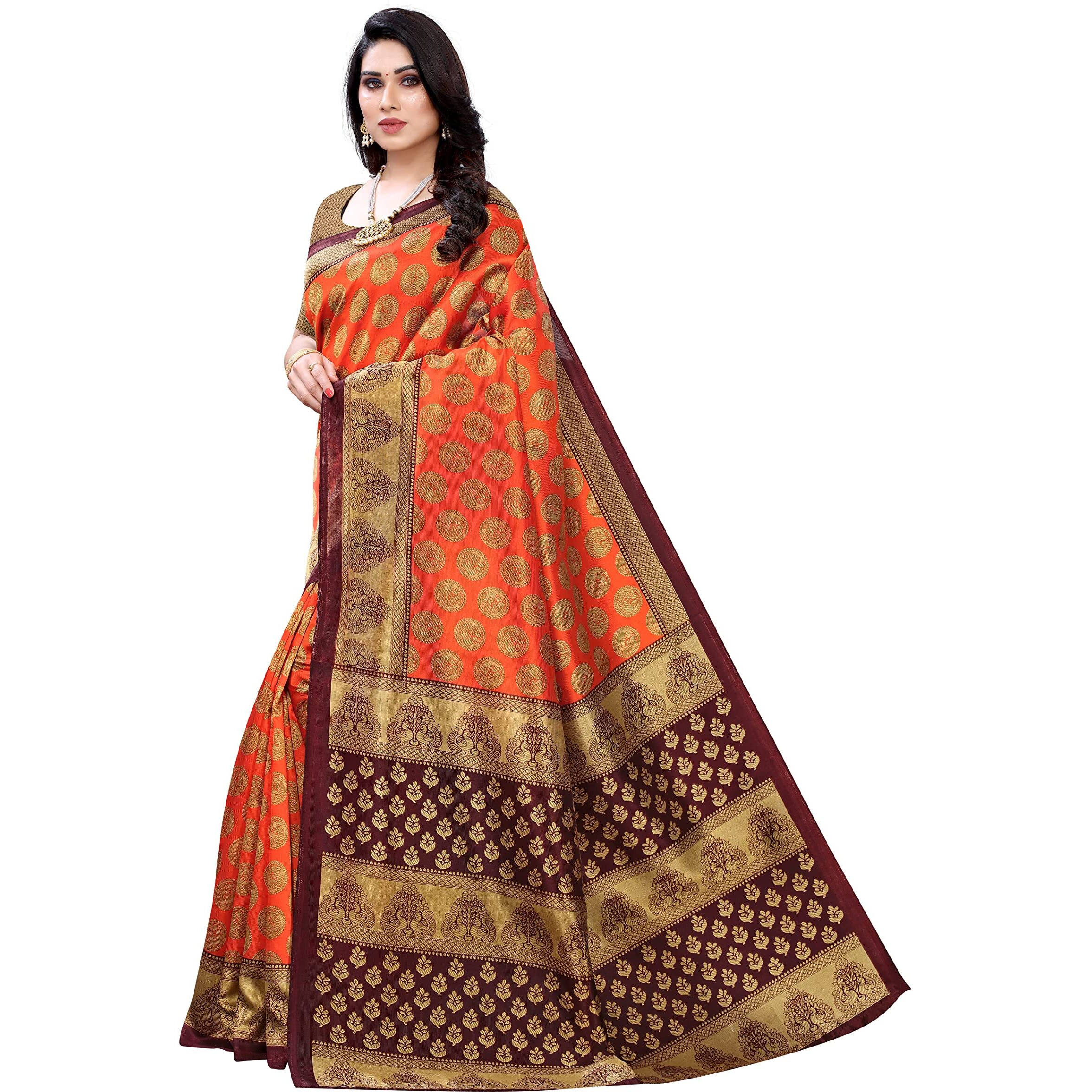 Yashika Womens Art Silk Saree (ALIFA Orange