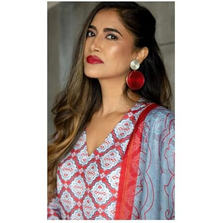 Yashika Women's Latest Printed Cotton Blend Straight Kurta Pant Dupatta Set (AZ-YS-OG1-KS2157-S_Red