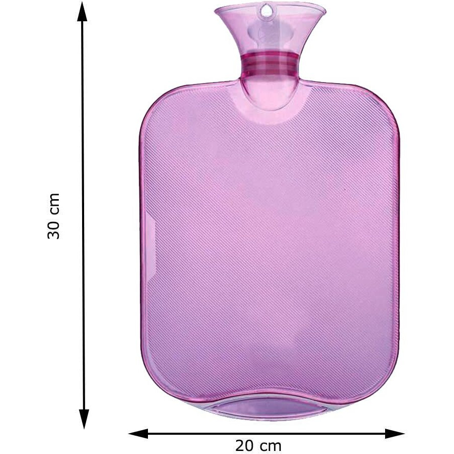 SHOPPOFOBIX Transparent Hot Water Bag for Pain Relief (Purple) - Silicone