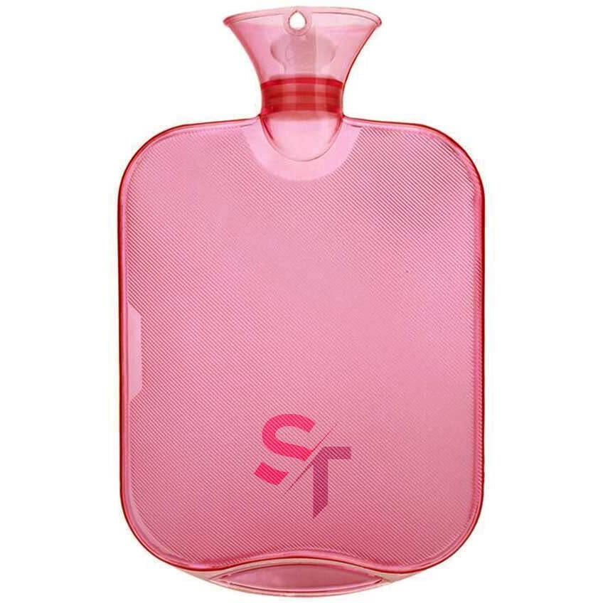 SHOPPOFOBIX Transparent Hot Water Bag for Pain Relief (Red)- Silicone