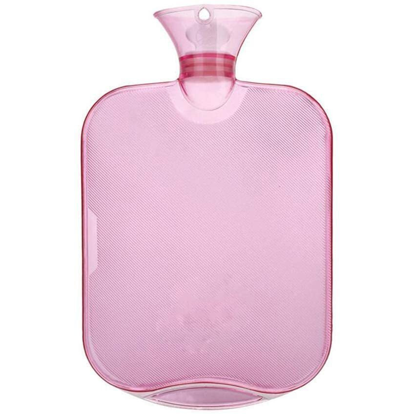 SHOPPOFOBIX Transparent Hot Water Bag for Pain Relief (Pink) - Silicone