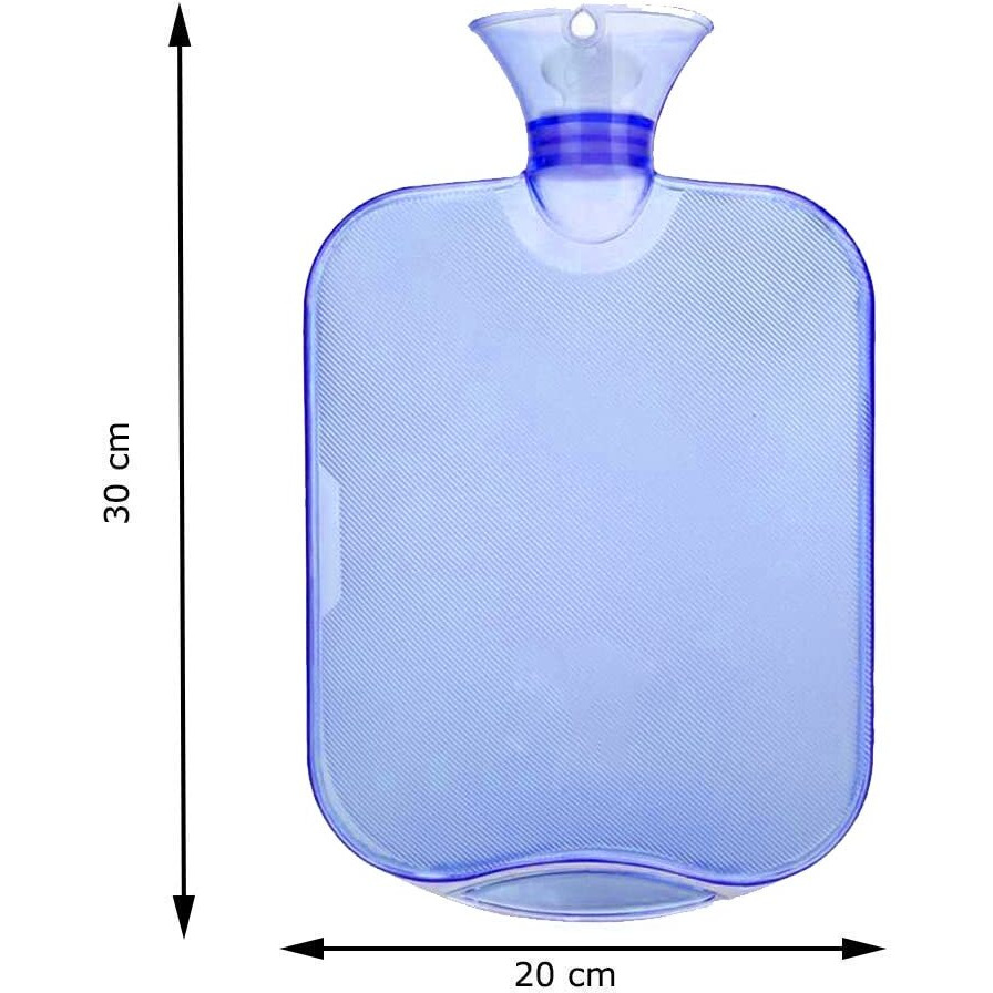 SHOPPOFOBIX Transparent Hot Water Bag for Pain Relief (Blue) - Silicone