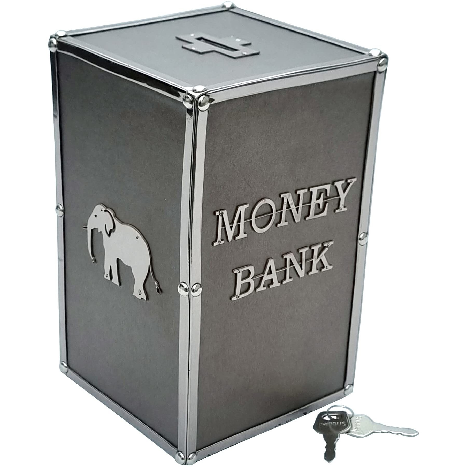 DECORIZE Wooden Money Bank Big Size Master Size Large Piggy Bank Wooden 8 x 5 inch for Kids