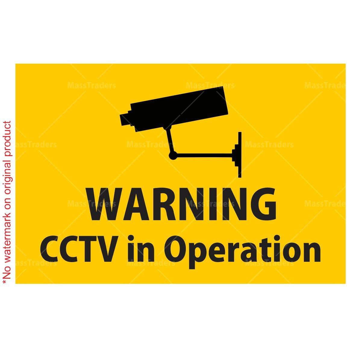 CVANU Warning Sign Sticker for CCTV Security Camera (Pack 6) CV-07