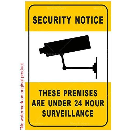 CVANU Warning Sign Sticker for CCTV Security Camera (Pack 20) CV-3