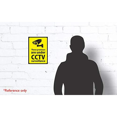 CVANU Warning Sign Sticker for CCTV Security Camera (Pack 6) CV-1