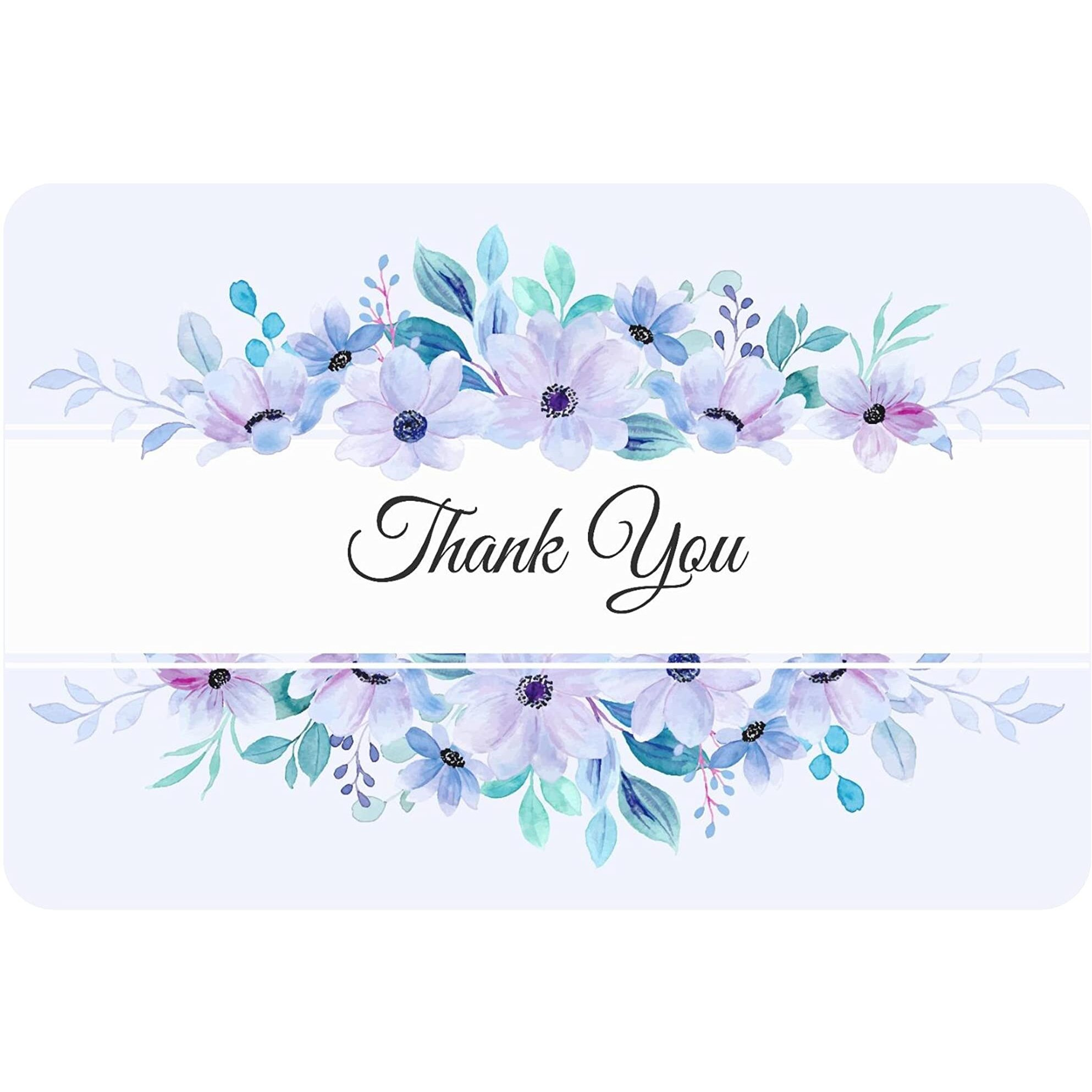 Blisscent Thank You Card for Your Business | Thanks Cards to Customer, Appreciation Cards for Small Business Owners & Sellers (3.5 x 2 Inch) (50, Floral Design 4)