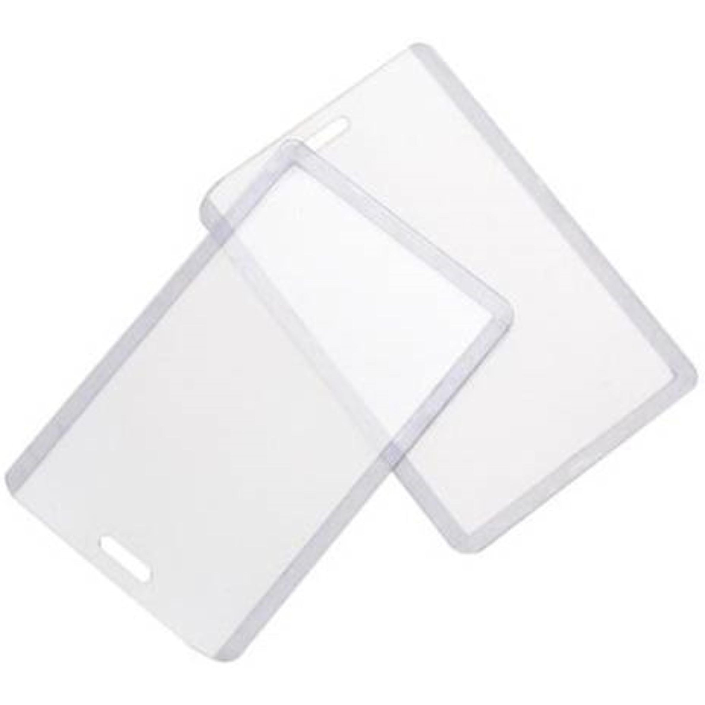 KESETKO Plastic B1 ID Card Holder, ID Badge Holders, Soft Flexible & Hard, Outer Size 102x65mm, 25 Piece Vertical Use