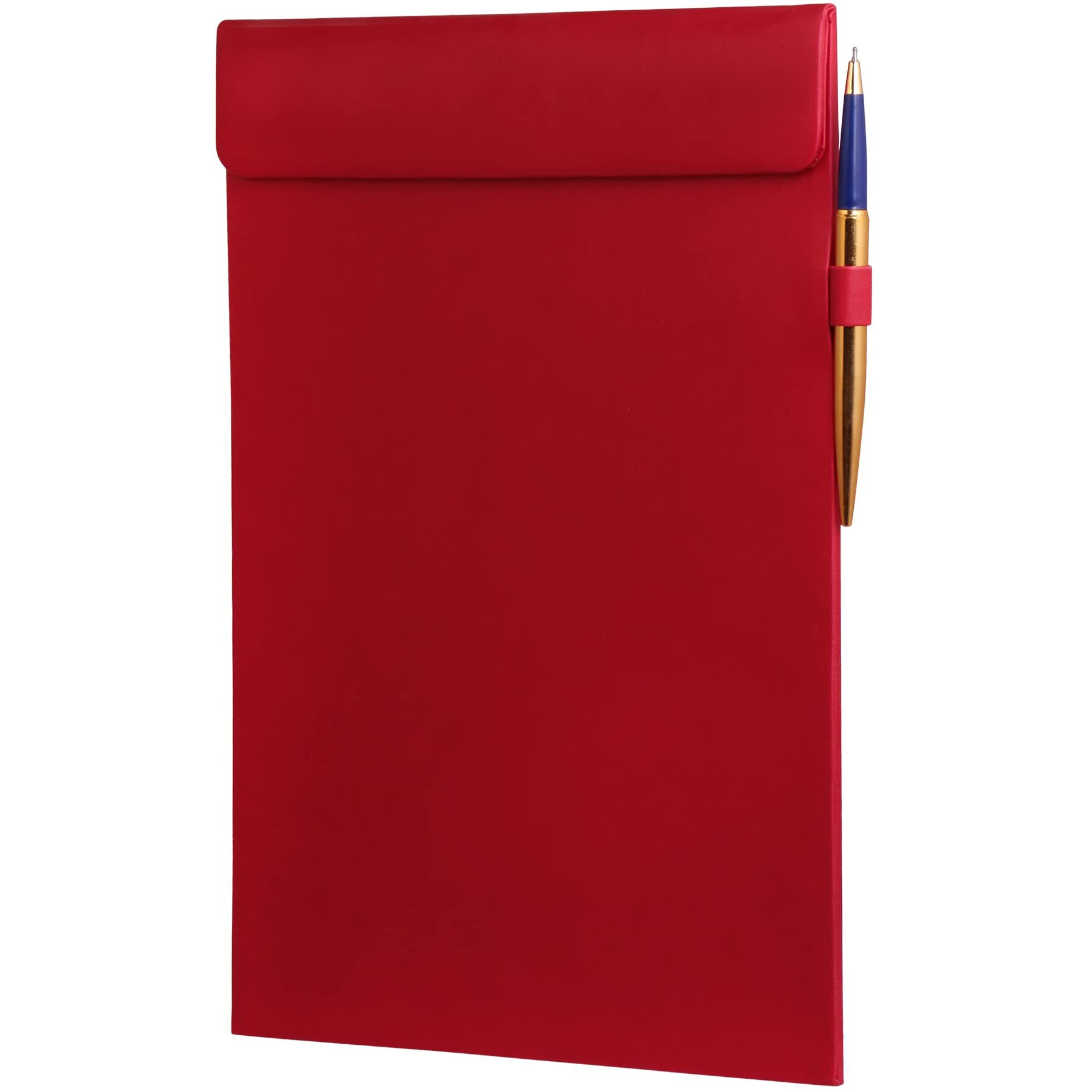 Rasper Red Extra Soft Premium Leather Clipboard Exam Pad Document Holder for Business Meeting Magnetic Writing Pad with Pen Holder Drawing & Signature Conference Pad A4 (14x10 Inches / 35.5x25.5 Cms)